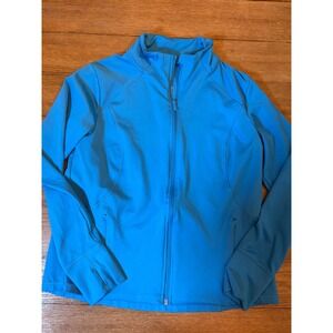 All in Motion Womens Blue Full Zip Athletic Jacket Thumbholes L